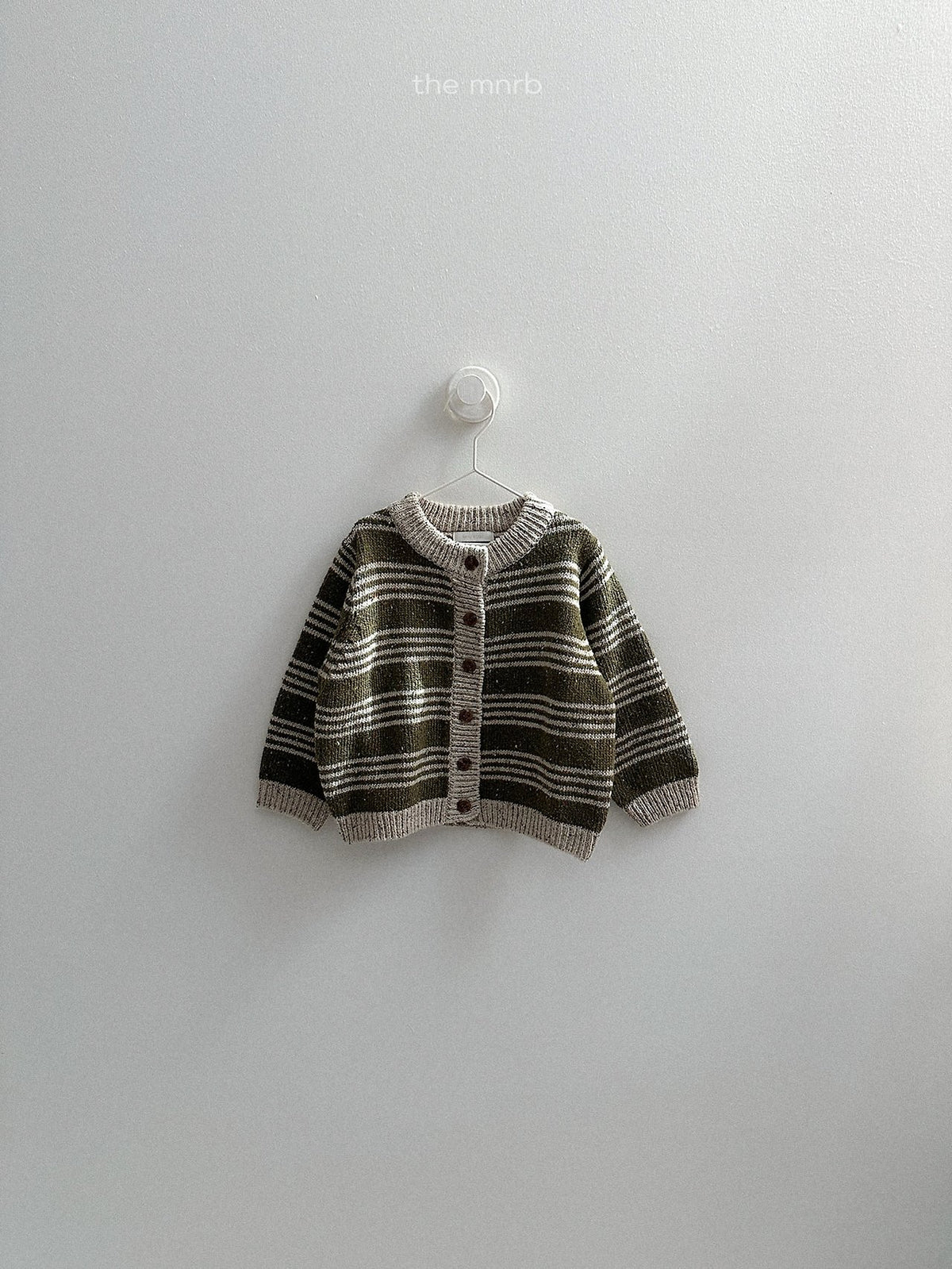［minirobe］four line knit cardigan
