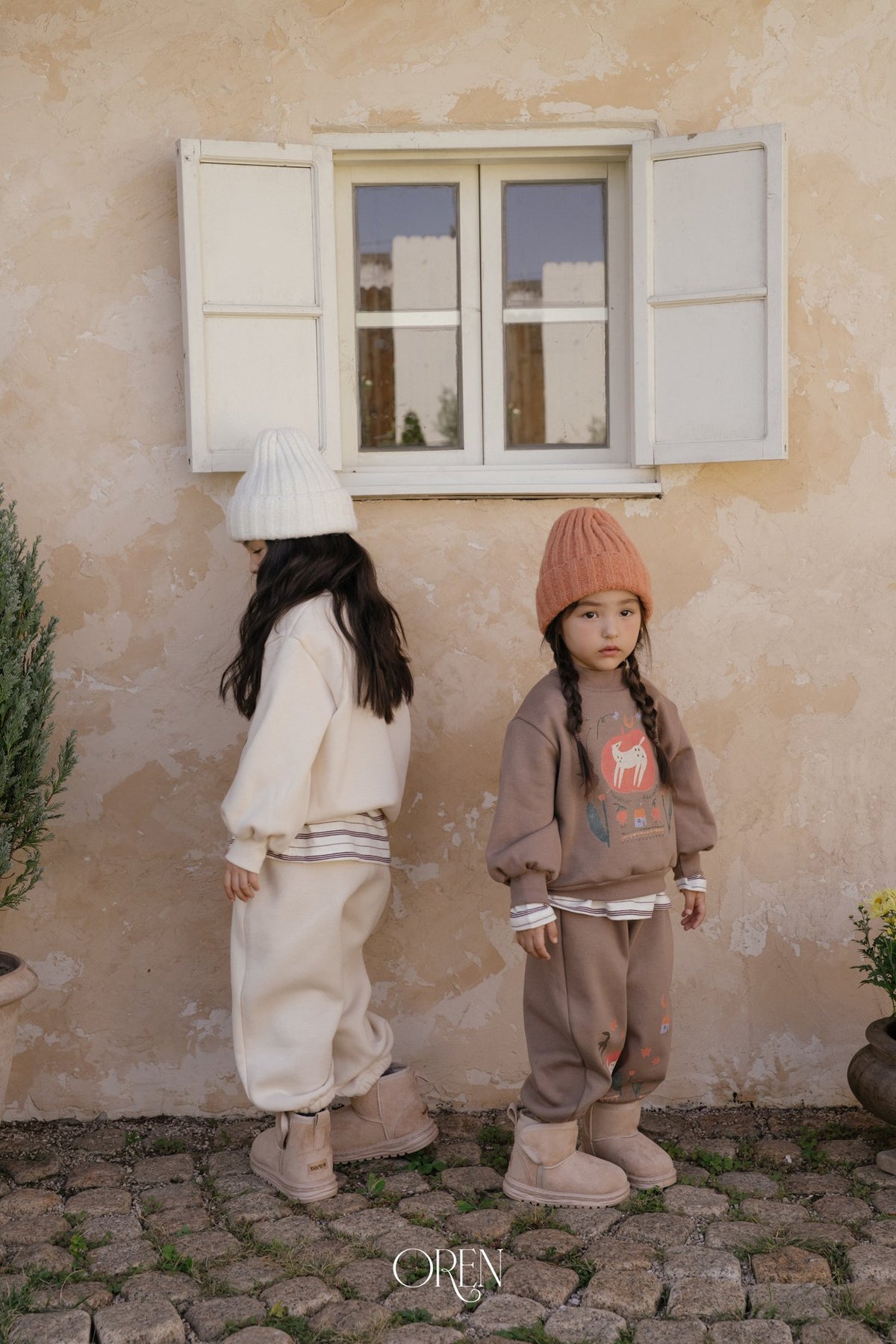 ［OREN］romy garden fleece set