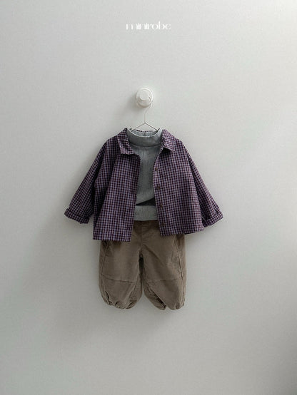 ［minirobe］lia check shirt