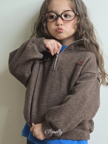 ［ellymolly］arden wool half zip