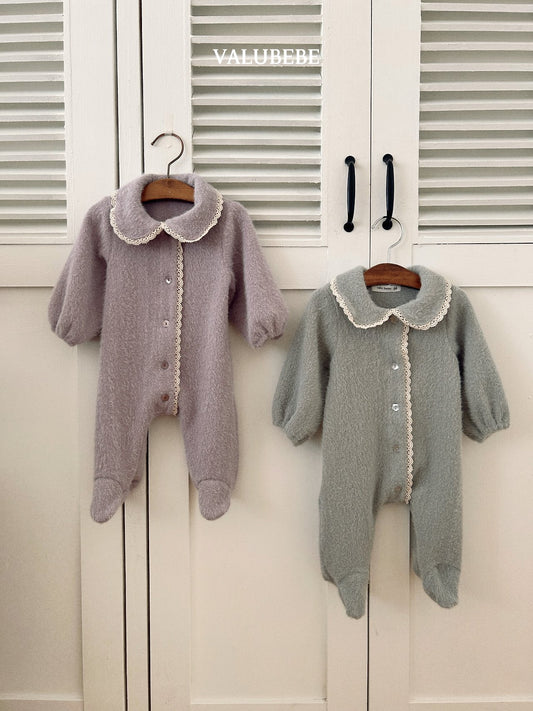 ［valubebe］coco knit footed suit