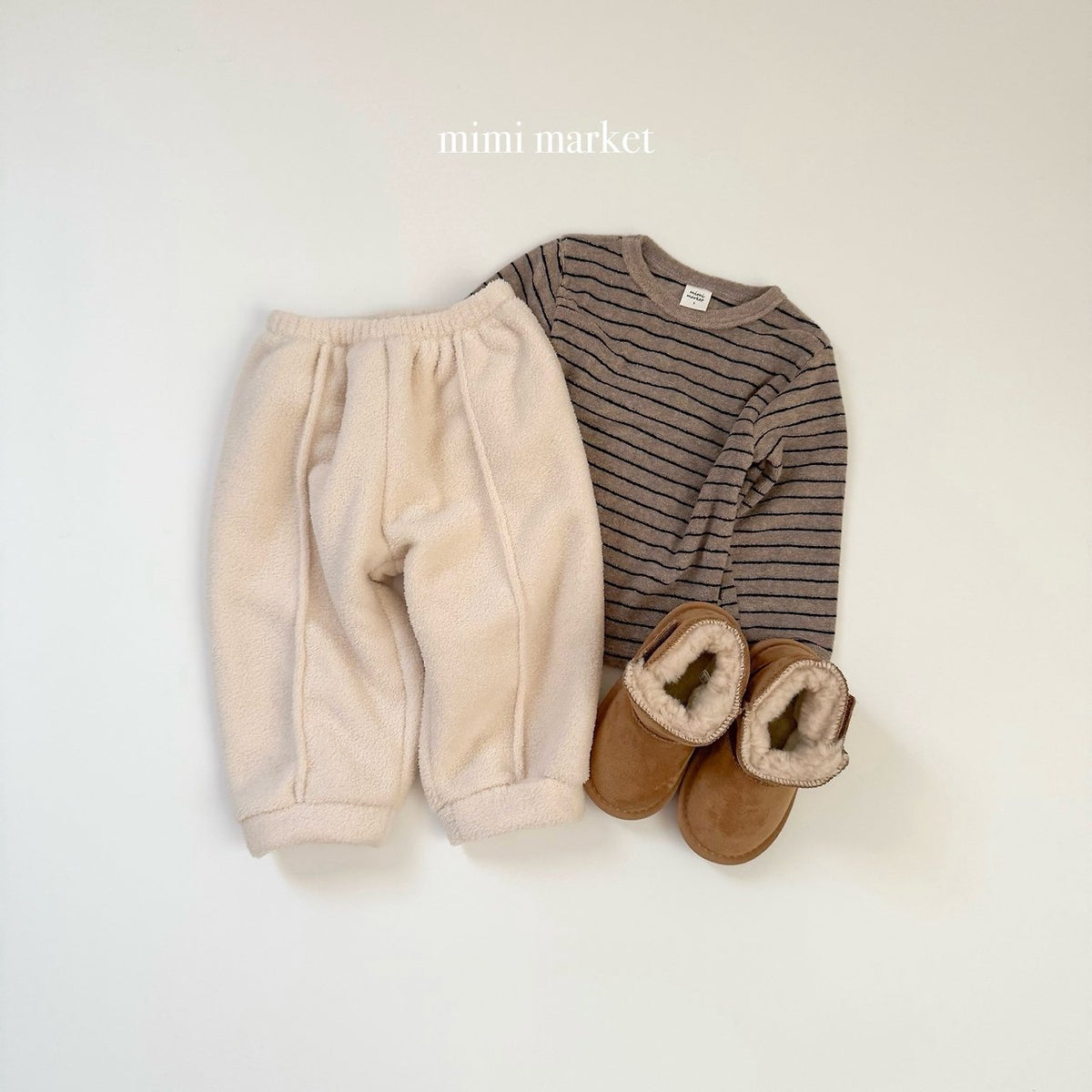 ［mimimarket］egg pintuck jogger pants