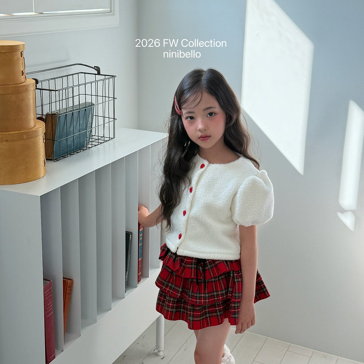 ［ninibello］carol check skirt