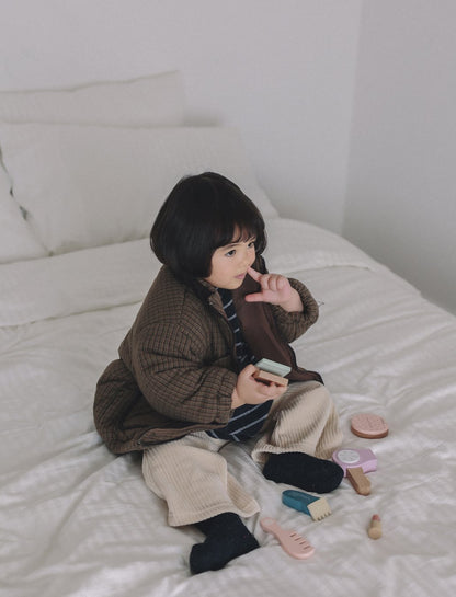 ［ONU］round rib pants