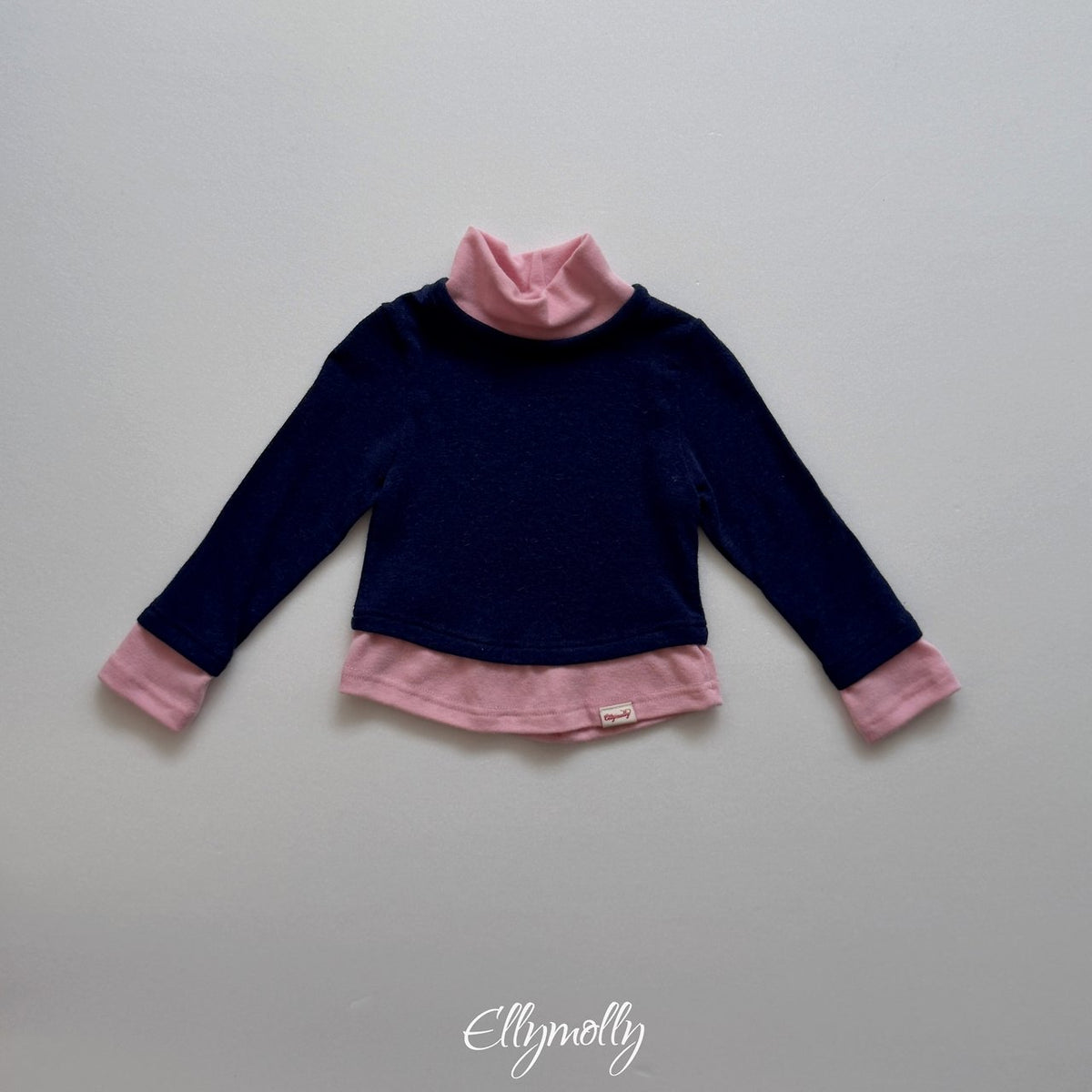 ［ellymolly］brushed color turtleneck