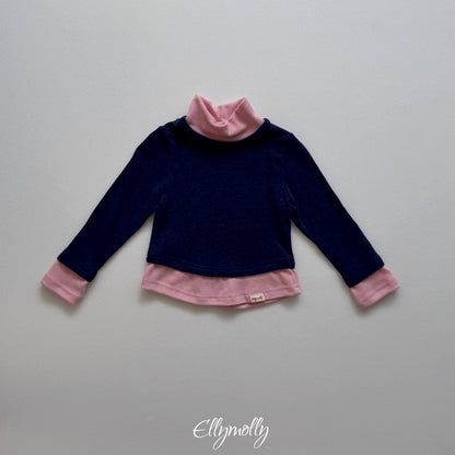 ［ellymolly］brushed color turtleneck