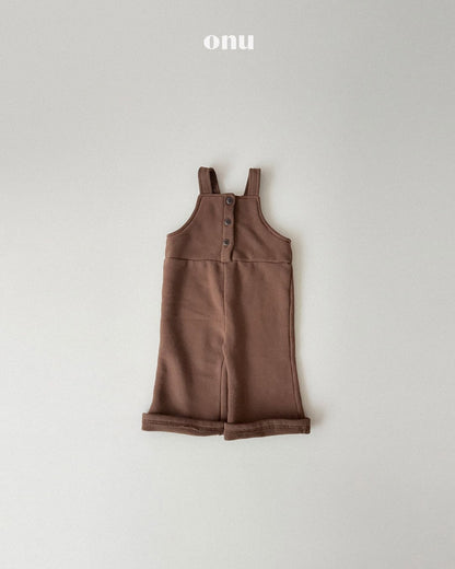 ［ONU］fleece sweat overall