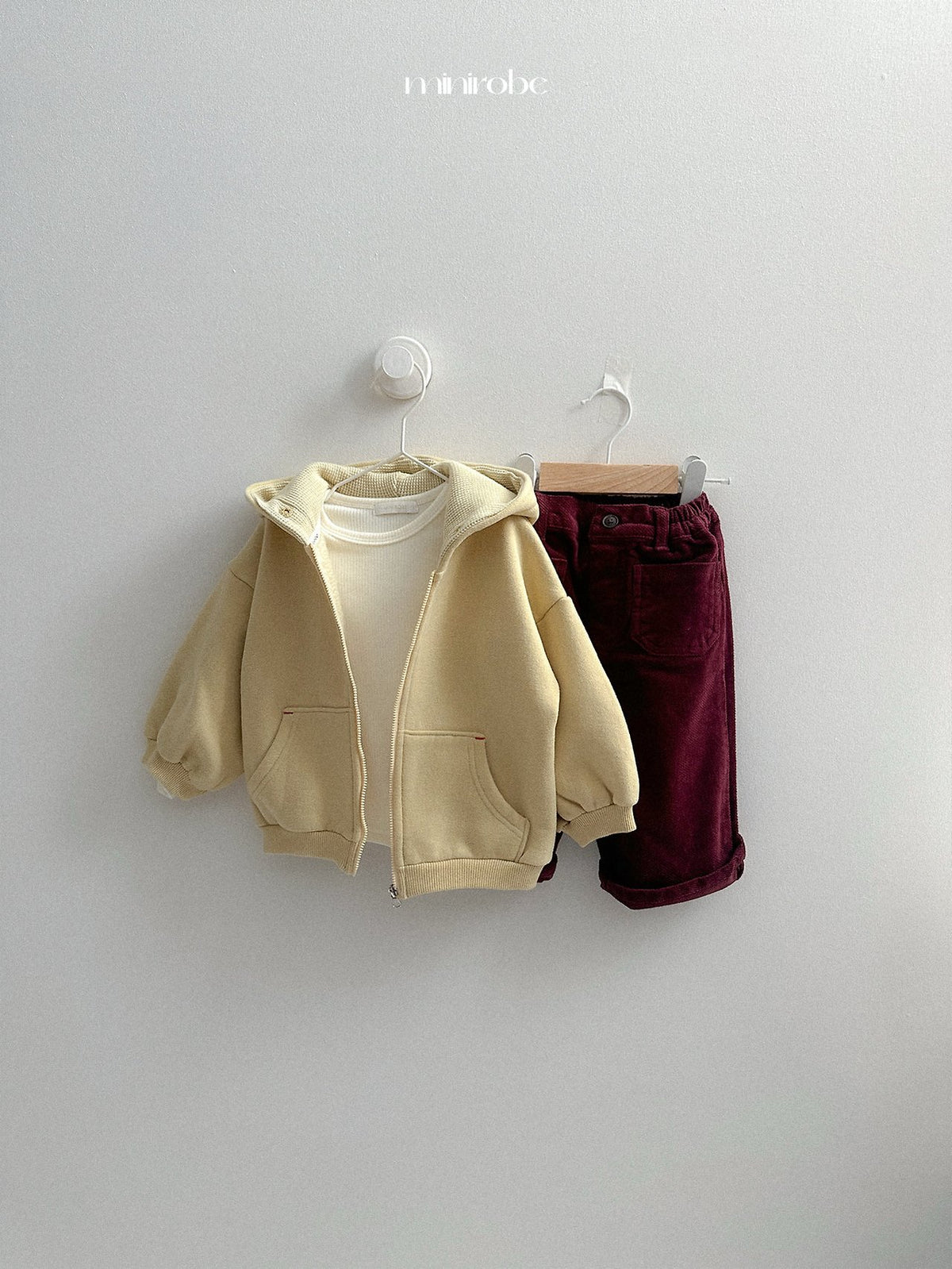 ［minirobe］barrel hood zip-up