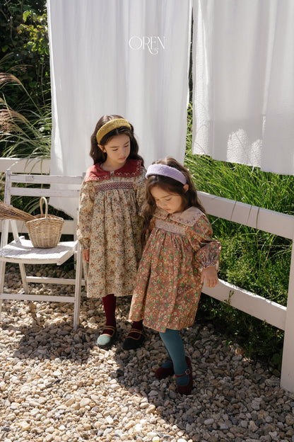 ［OREN］bonjour square collar dress