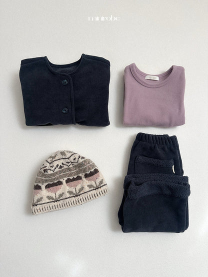 ［minirobe］poy warm cardigan