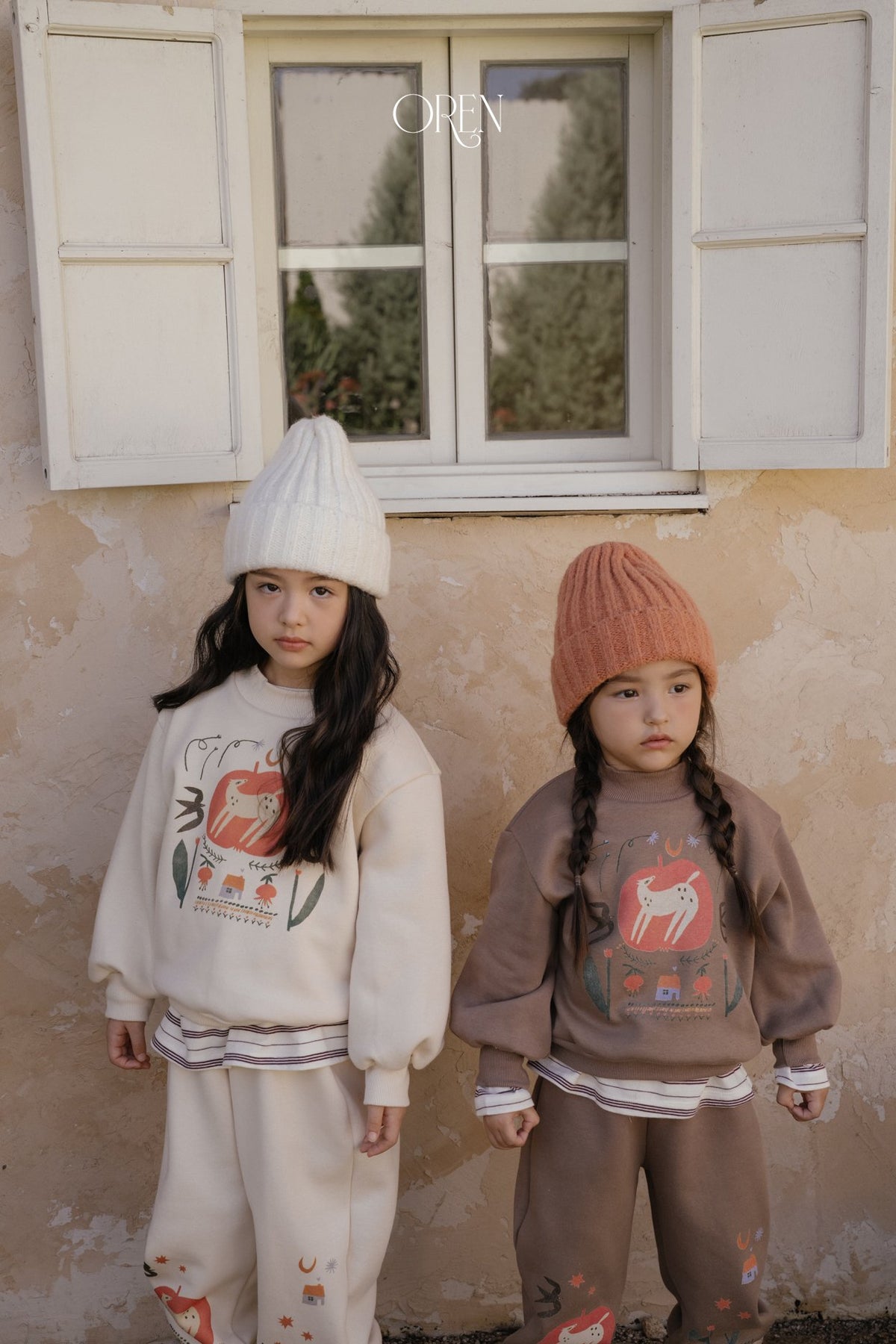 ［OREN］romy garden fleece set