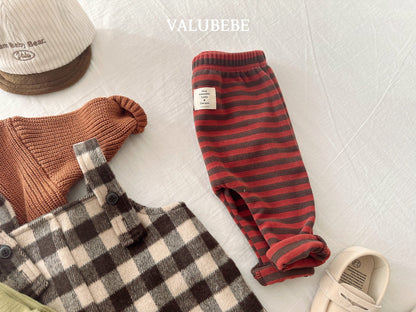 ［valubebe］stripe fleece leggings