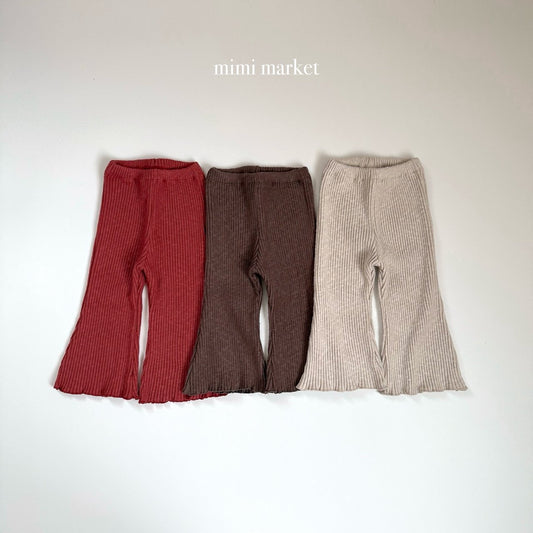 ［mimimarket］ribbed flare leggings