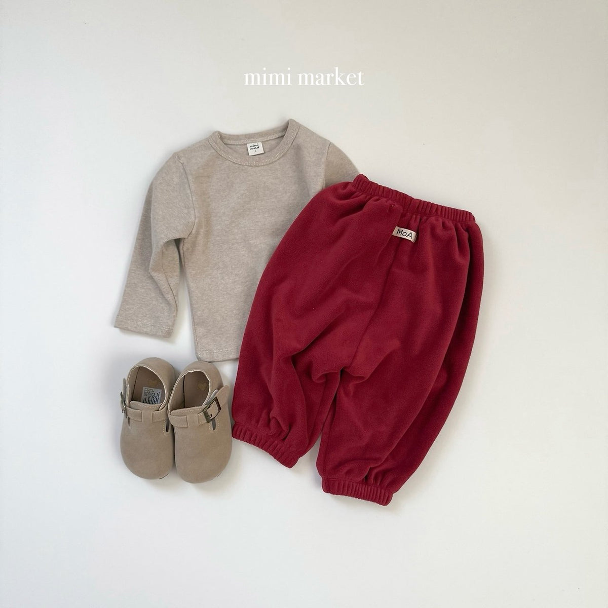 ［mimimarket］peach long sleeve tee