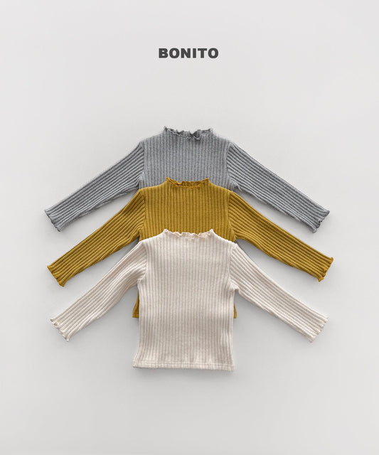 ［BONITO］wide rib turtleneck