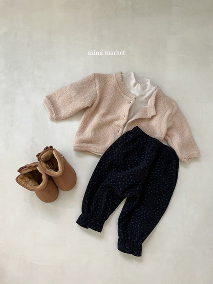 ［mimimarket］corduroy flower pants