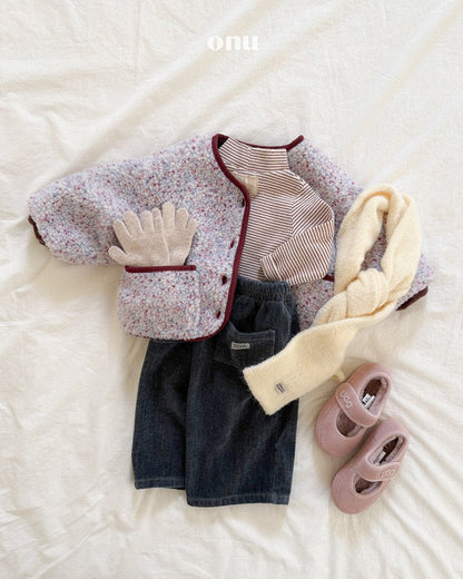［ONU］wide fleece denim