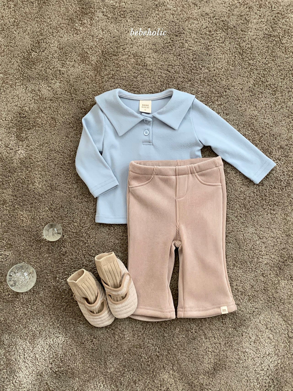 ［bebeholic］basil rib bootcut