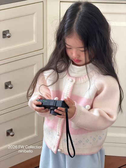 ［ninibello］snowman knit cardigan