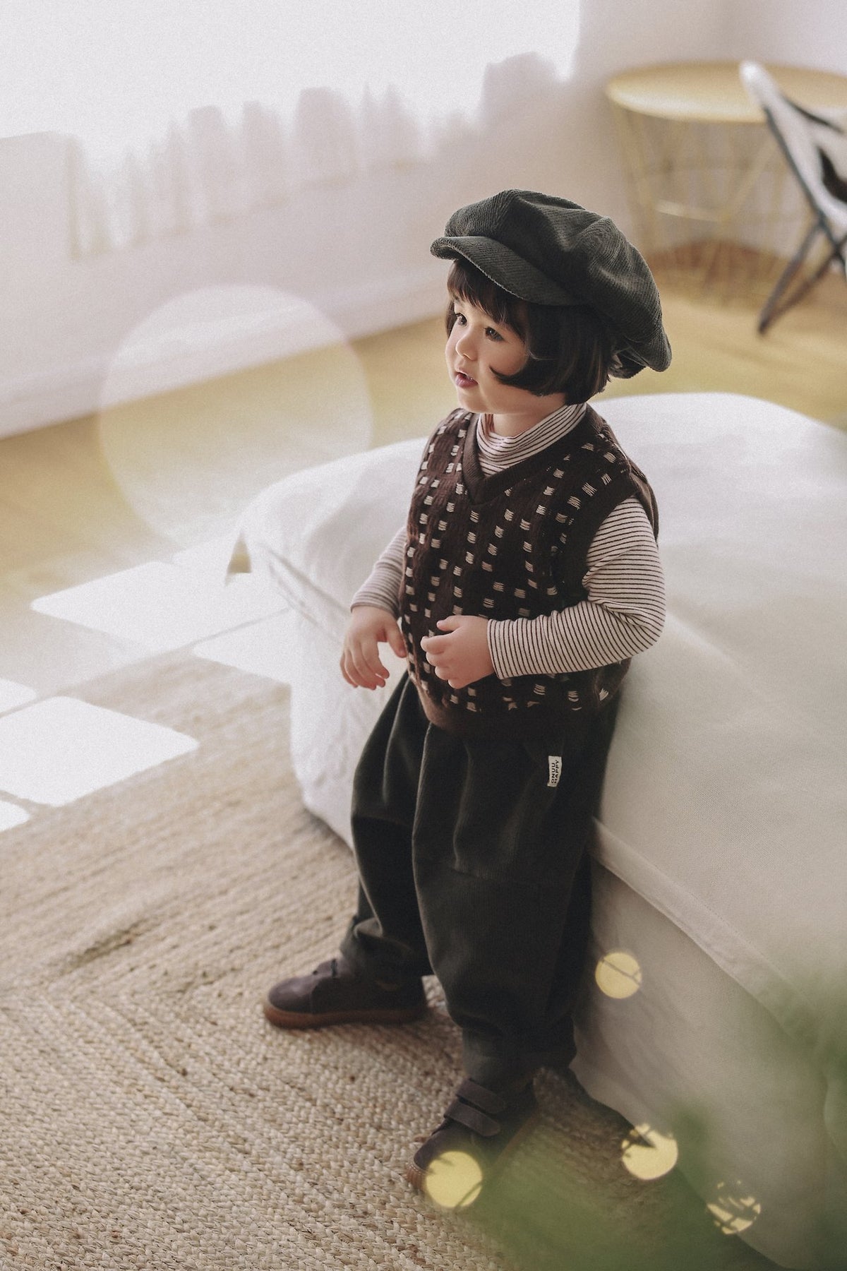 ［ONU］corduroy waffle hat