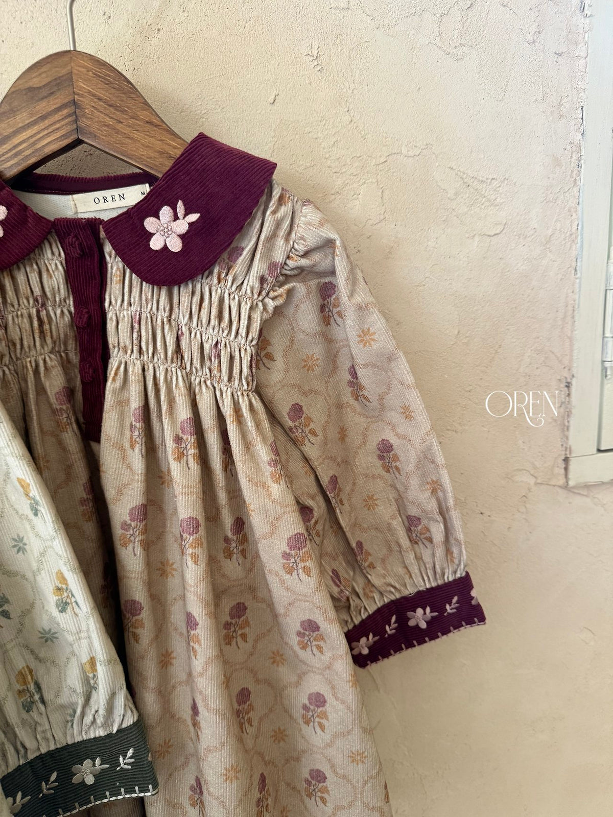 ［OREN］camilla contrast collar dress