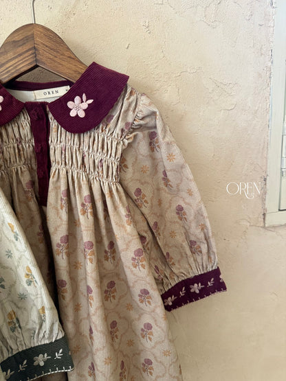 ［OREN］camilla contrast collar dress