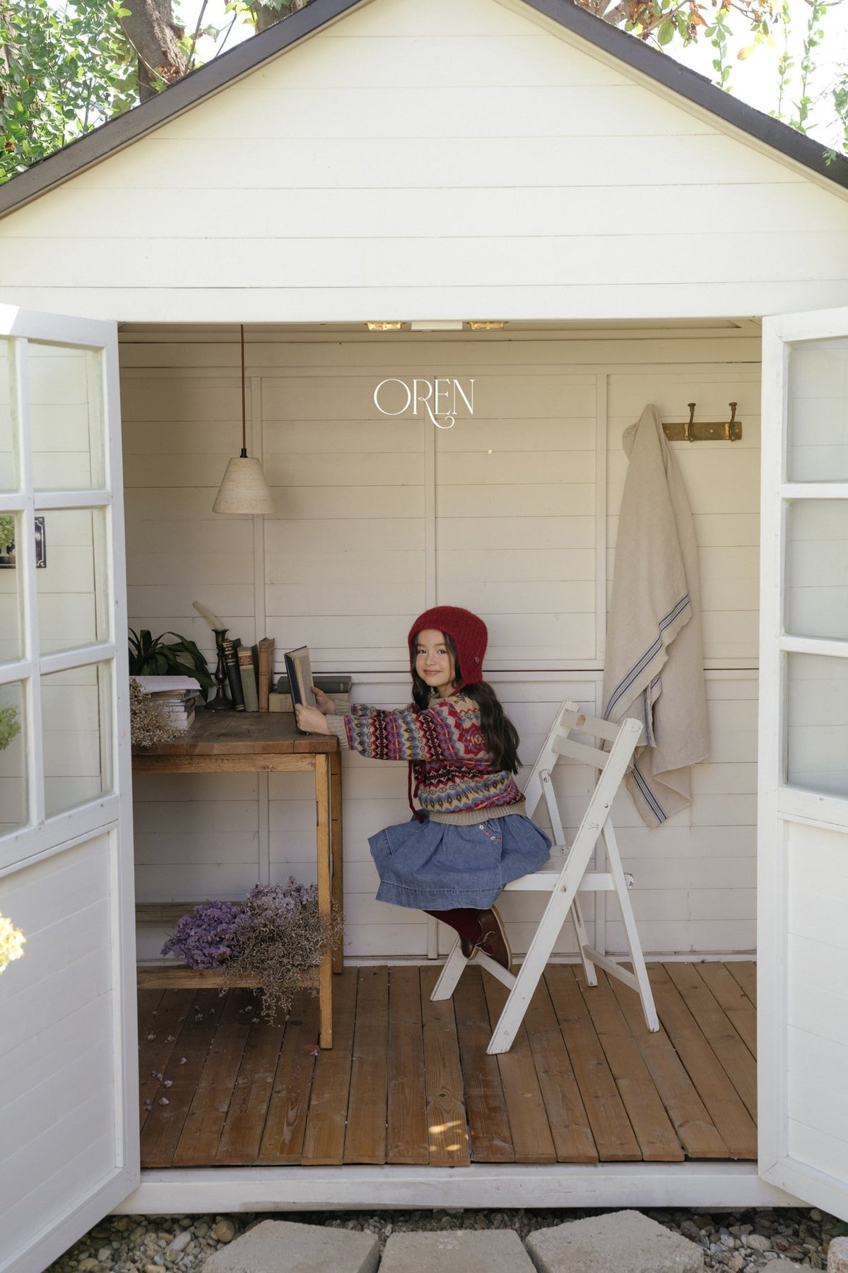 ［OREN］bluemay denim jumper skirt