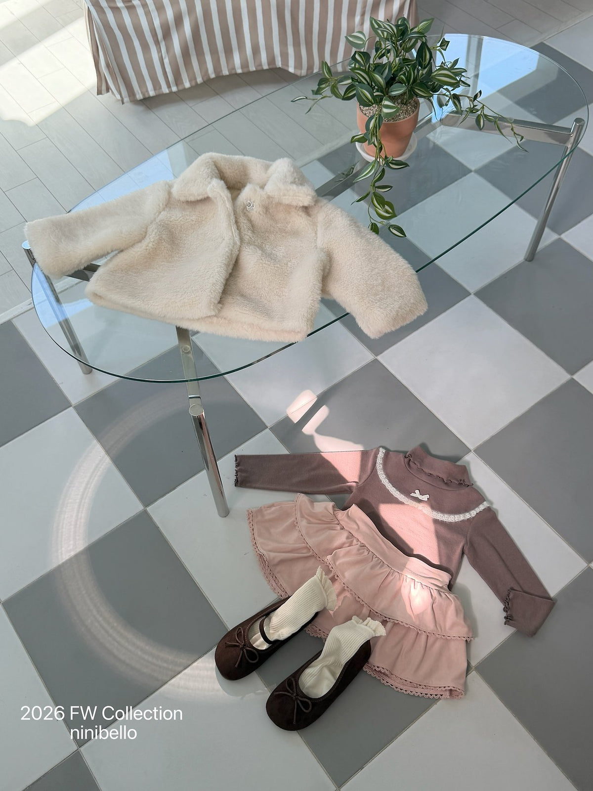 ［ninibello］rococo suede skirt