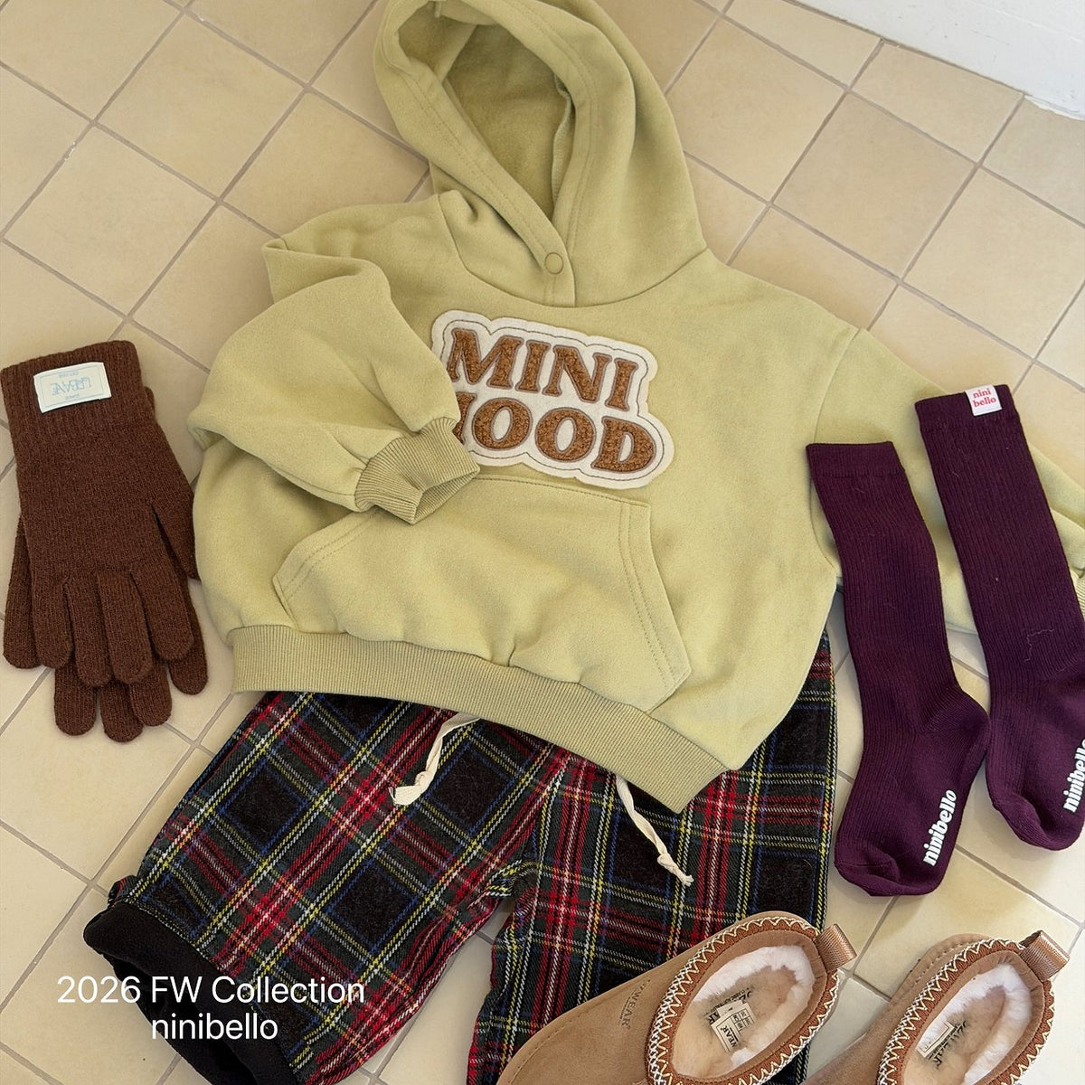 ［ninibello］carol check pants