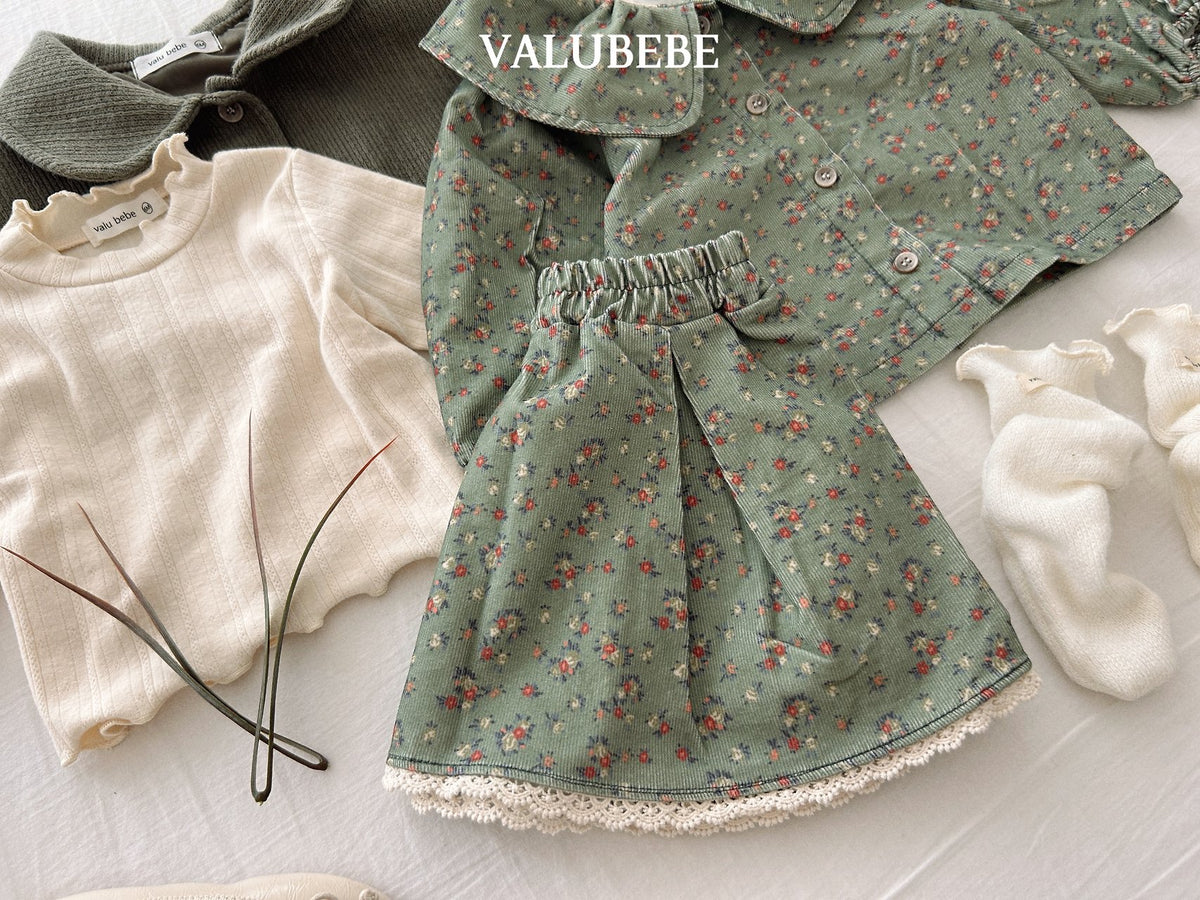 ［valubebe］garnet flower skirt