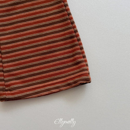 ［ellymolly］latte stripe bootcut