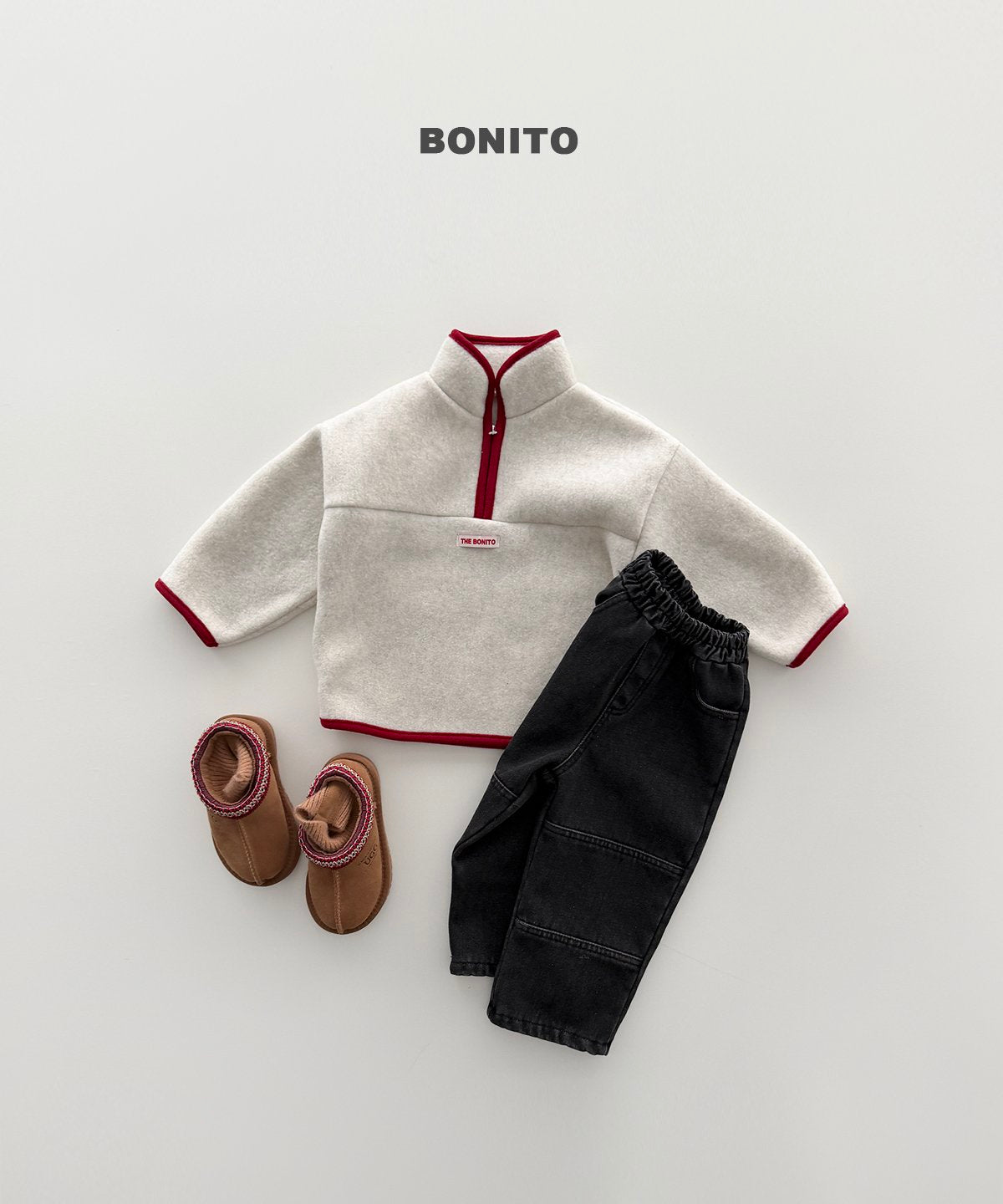 ［BONITO］cotton candy half zip