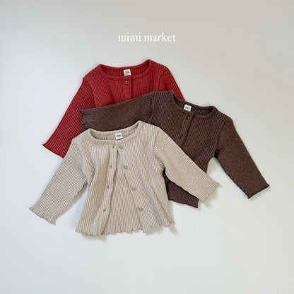 ［mimimarket］ribbed cardigan