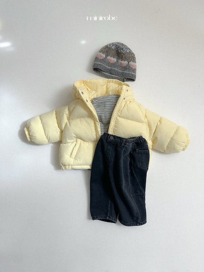 ［minirobe］dart denim pants
