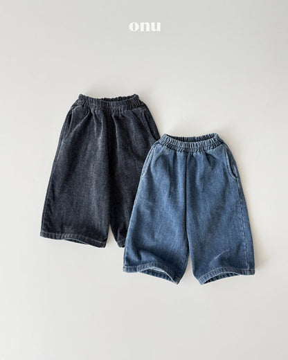 ［ONU］wide fleece denim
