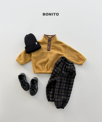［BONITO］check fleece pullover