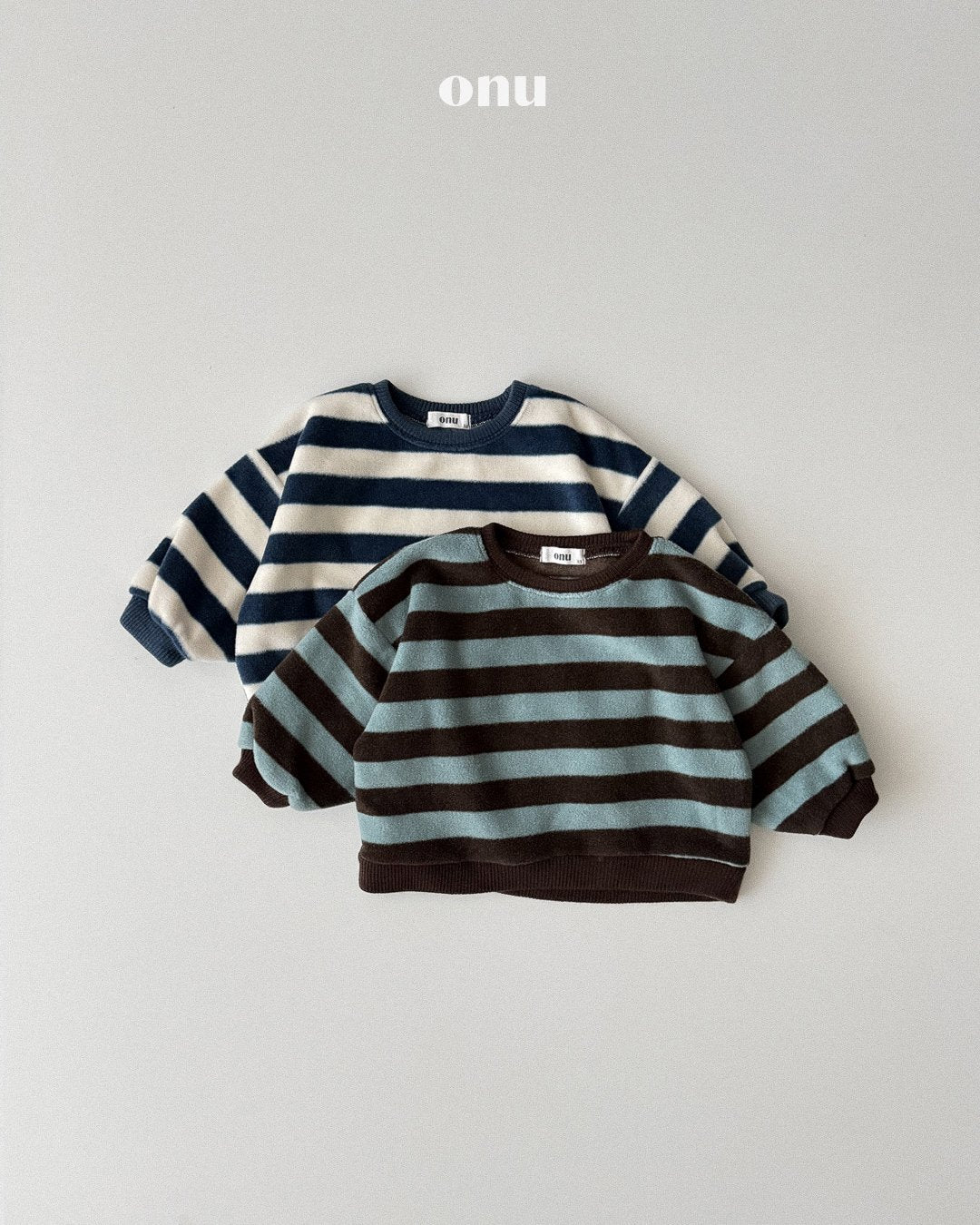 ［ONU］big stripe sweatshirt