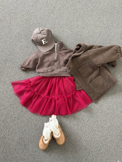 ［ellymolly］arden wool half zip