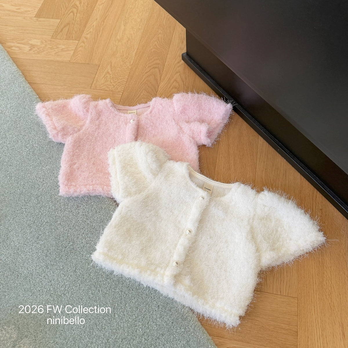 ［ninibello］snowbell short sleeve cardigan