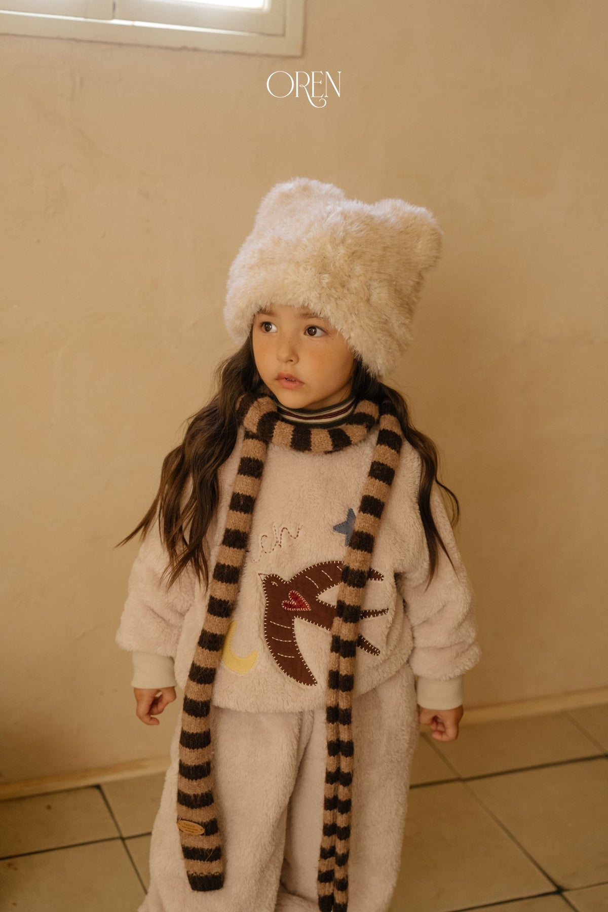 ［OREN］cat faux fur beanie