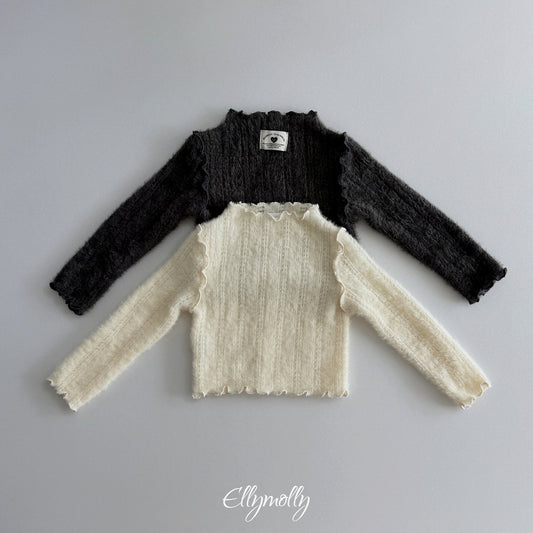 ［ellymolly］meringue knit tee