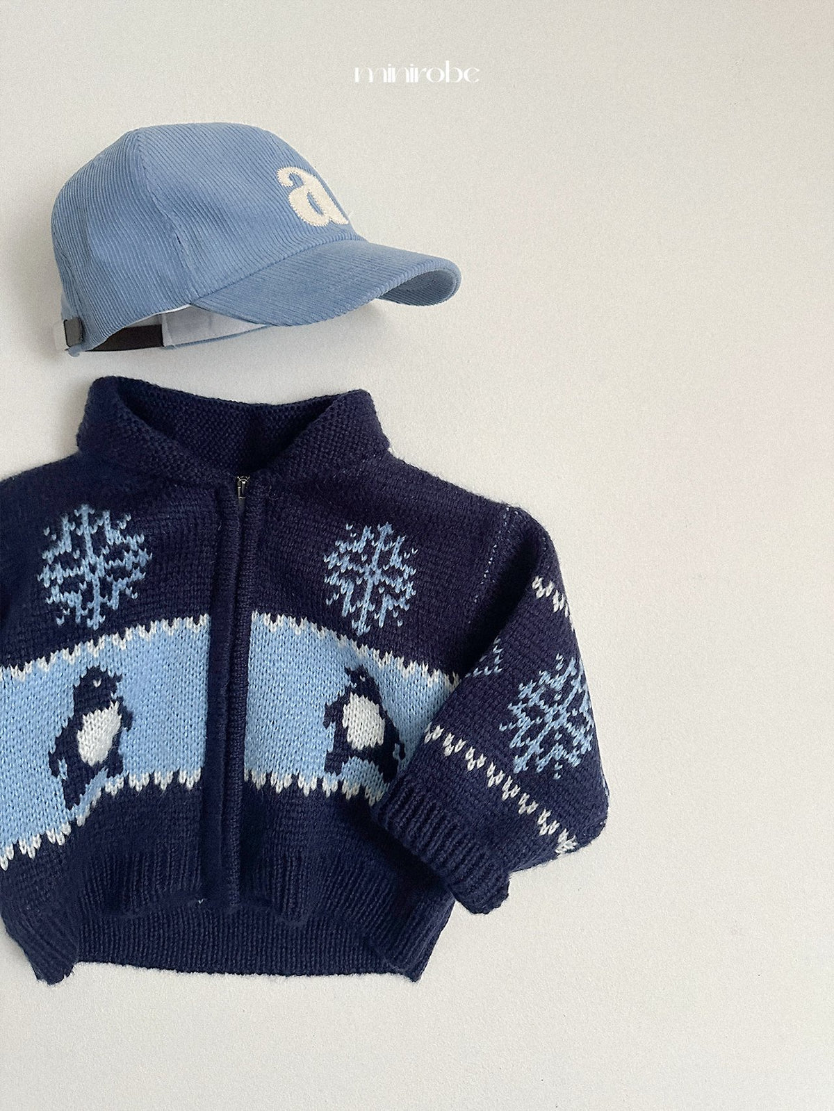 ［minirobe］penguin knit cardigan