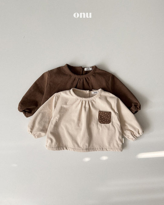 ［ONU］fleece corduroy blouse