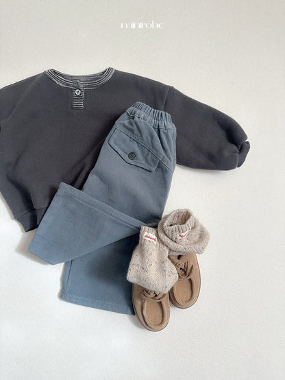 ［minirobe］popo placket sweatshirt