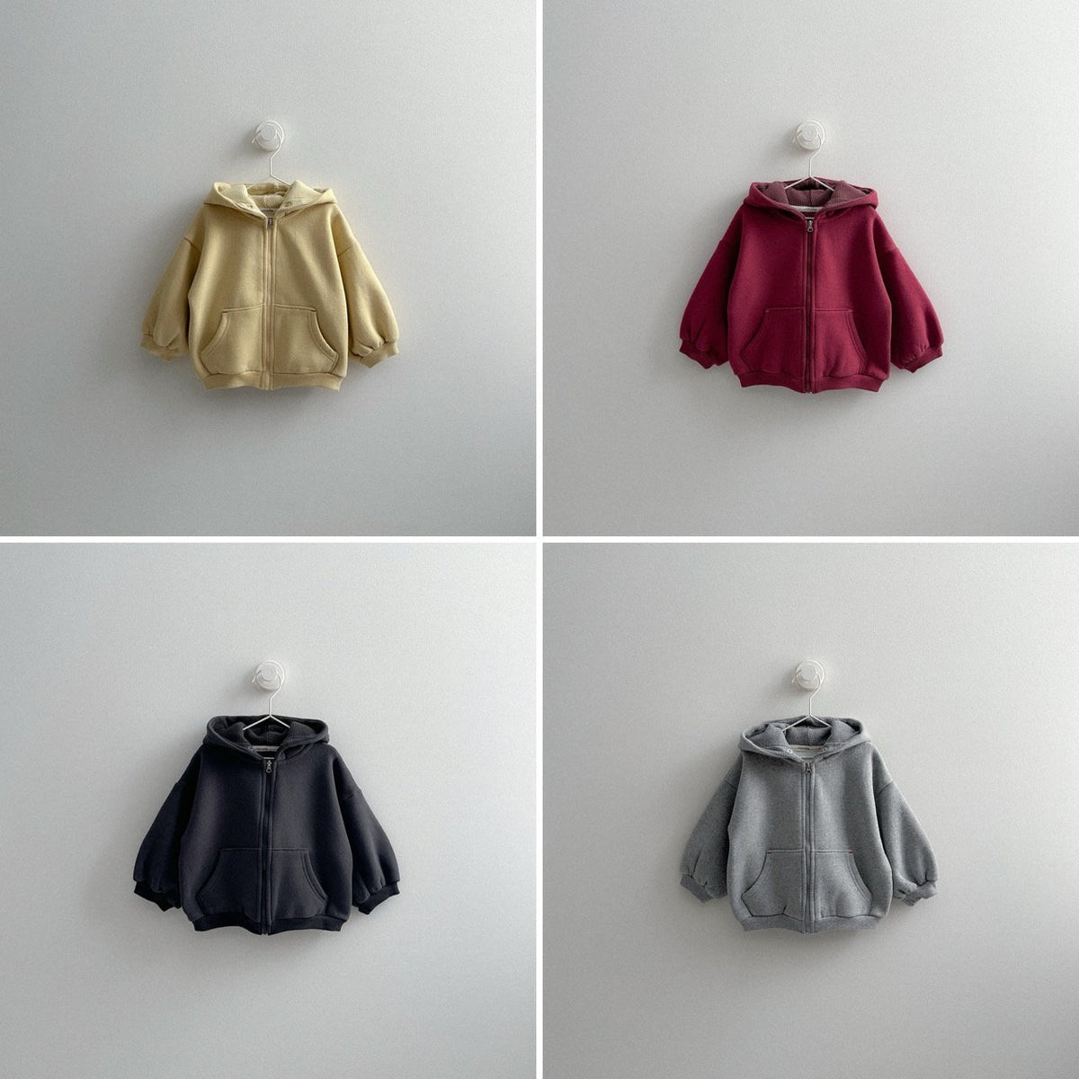 ［minirobe］barrel hood zip-up