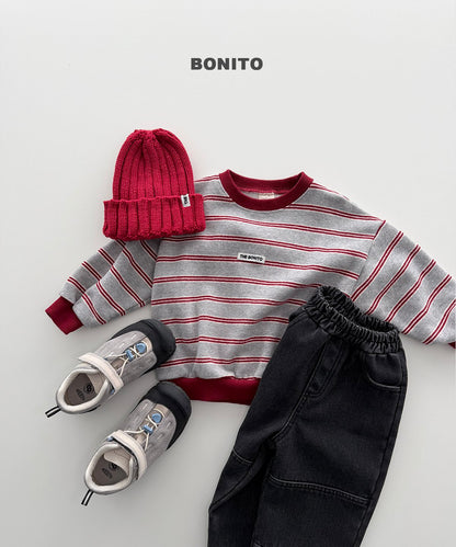 ［BONITO］monica stripe sweatshirt