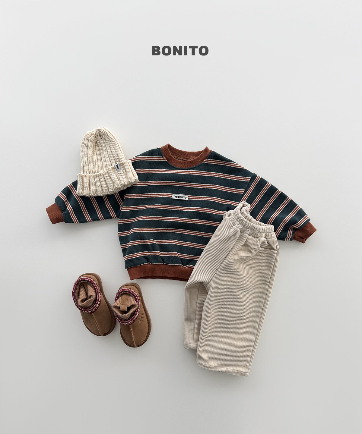 ［BONITO］monica stripe sweatshirt