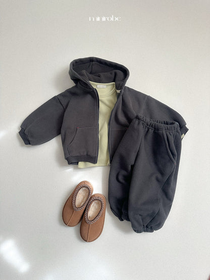 ［minirobe］barrel hood zip-up