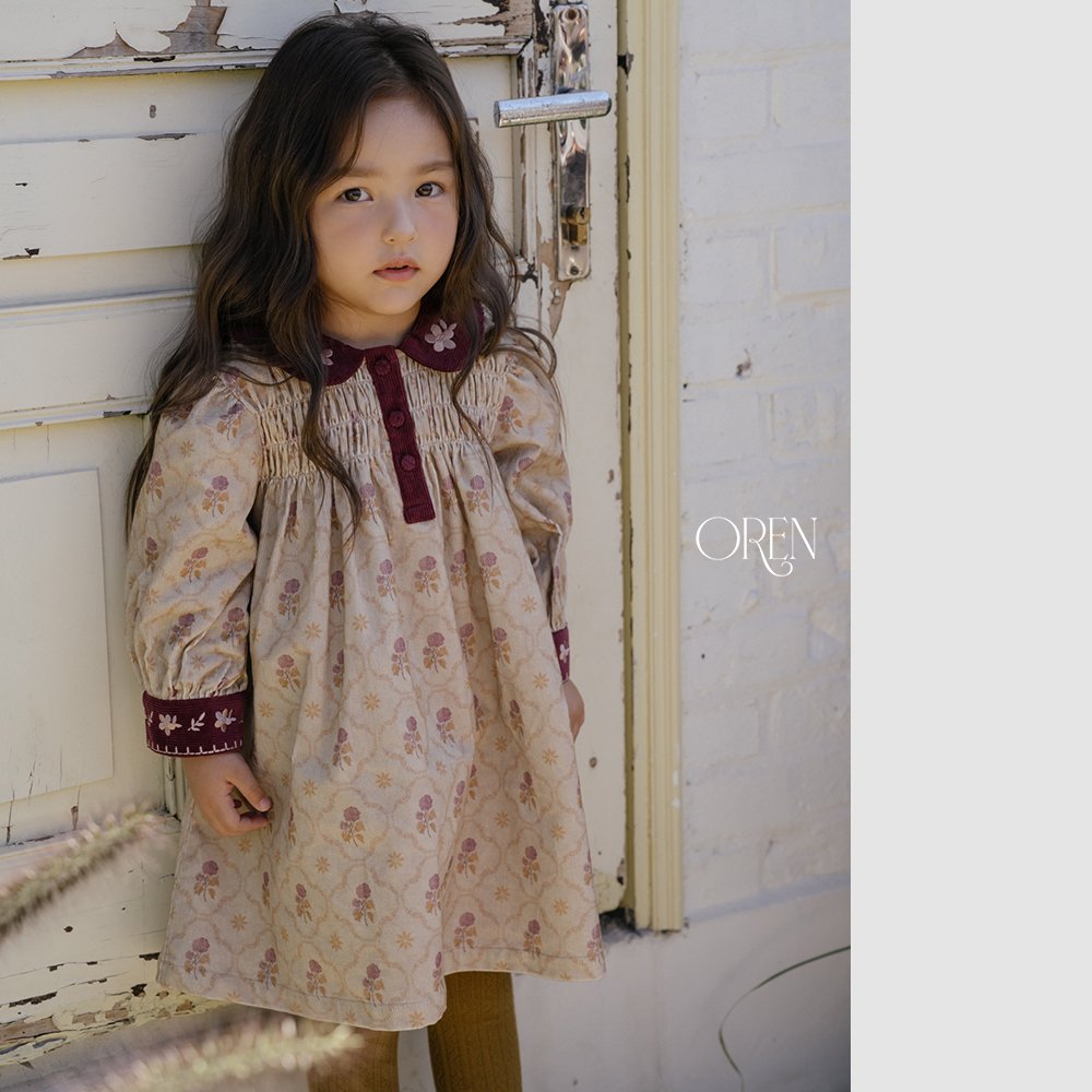 ［OREN］camilla contrast collar dress