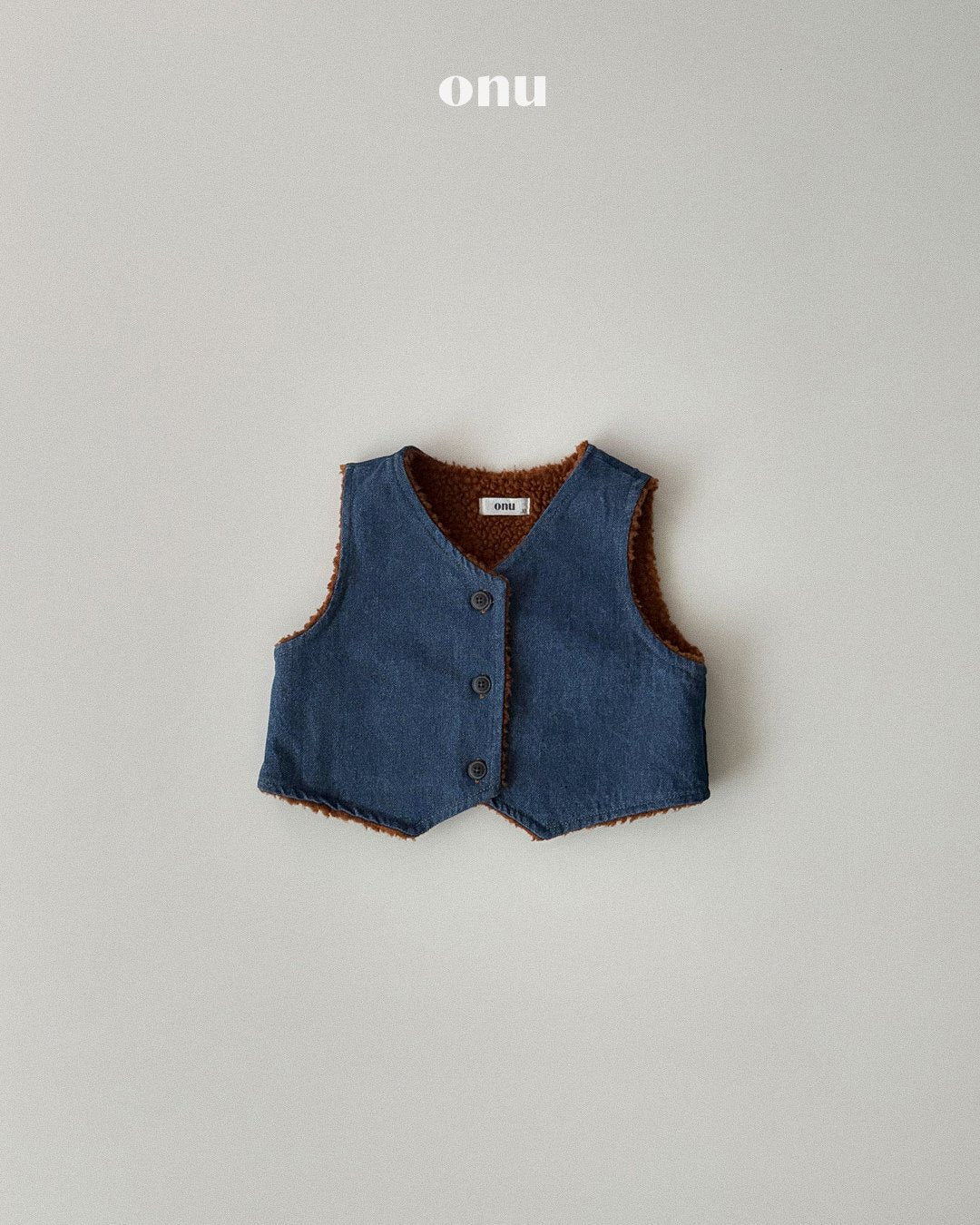 ［ONU］boucle denim vest